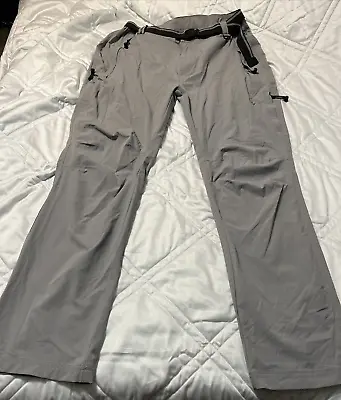 TBMPOY Men's Lightweight Hiking Travel Pants 5 Zip Pockets Stretch Quick Dry L • $30