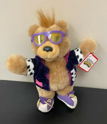 Vintage 10  Teddy Grahams Stuffed Plush Bear W/tags Sunglasses Jacket Nabisco • $12.99