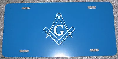 Masonic License Plate Blue Aluminum Auto Tag Custom Personalized Vanity • $13.50