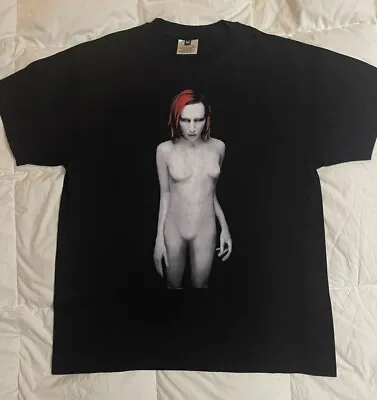 RARE Marilyn Manson Mechanical Animals WINTERLAND 1998 T-Shirt Size Large MINT • $299