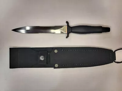 Vintage Gerber USA MARK II Double Serrated Fixed Blade Fighting Knife W/ Sheath • $187.50