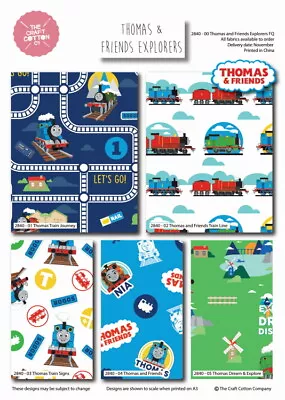 £11.99 • Buy Thomas The Tank Engine Friends Train Children's Baby Craft Fabric Material Metre