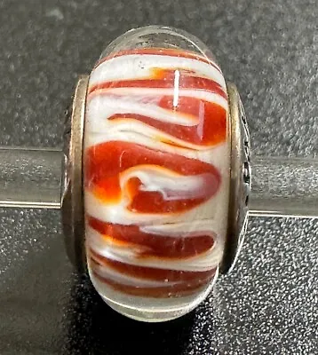 Pandora Retired Siberian Tiger Murano Glass Bead Charm #790939 • £34.06