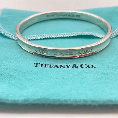 Tiffany & Co. 1837 Narrow Bangle Bracelet 925 Silver 7  31.5g • $355.61