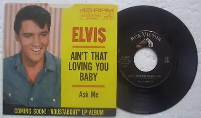 Elvis Presley - Ain't That Loving You Baby / Ask Me - 1964 Rca 47-8440 Nm • $21.50