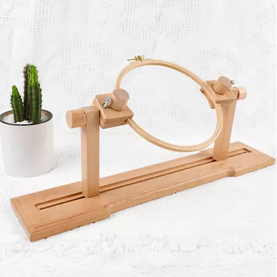Holder Stand With Hoop Ring Embroidery Seat Frame Desktop Adjustable Lap Table • $70.09