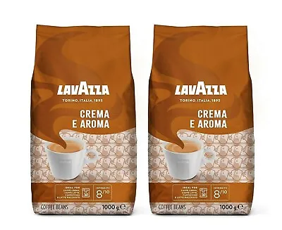 (PK Of -2) Lavazza Crema E Aroma Roasted Coffee Beans 1kg • £22.99