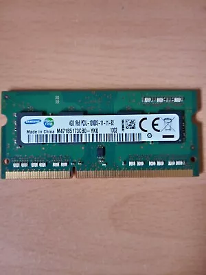 SAMSUNG 4GB PC3-12800S 1600Mhz DDR3 Laptop Memory RAM  • $10