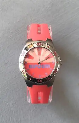 Rip Curl Womens Girls ARUBA RAYS PU Waterproof SURF WATCH New - 001WTI Salmon • $98.99