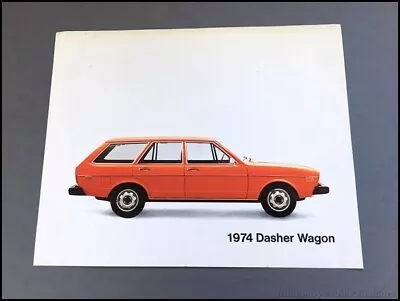 1974 VW Volkswagen Dasher Wagon 1-page Original Car Sales Brochure Fact Sheet • $7.96