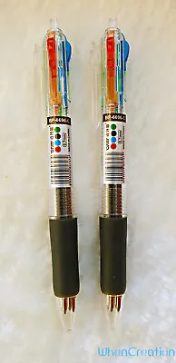 Multi Colour BallPoint Pen 4 In 1 Retractable Ballpoint Pen Oil Base Pen Premium • £2.45