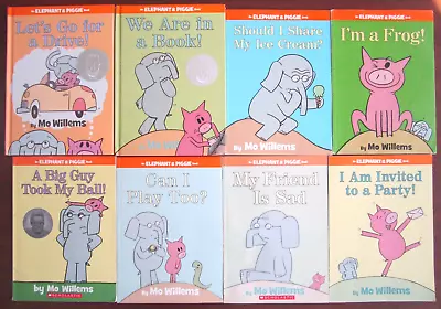 Elephant & Piggie Lot Of 8 Books By Mo Willems ~ Can I Play Too I'm A Frog +++ • $18