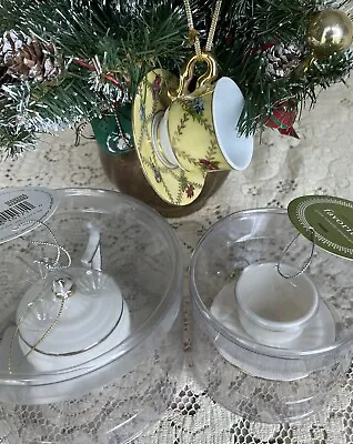 Teapot Cup And Saucer Ornament Miniature Hanging 2002 Martha Stewart • £17.36