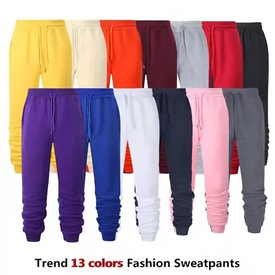 Winter Men's Casual Pants Sweatpants Joggers Fleece Lined Active Warm Trousers • $8.79