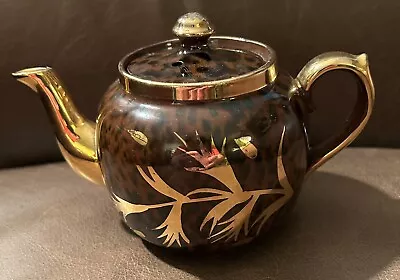 Vintage Gibson Brown English Staffordshire Teapot Small • $30