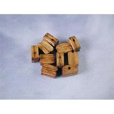 £4.95 • Buy 10 X Single Walnut Blocks For Model Ships Rigging