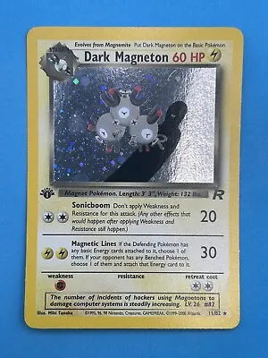 DARK MAGNETON Pokemon Card - WOTC - 1st Edition - Team Rocket - 11/82 HOLO NM • $89.95