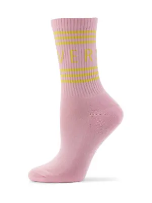 Authentic VERSACE  Logo Crew Socks Cushioned -Candy Pineapple  Medium NWT $95 • $44.62