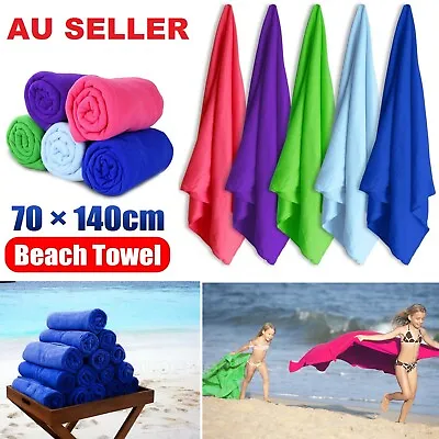 $14.99 • Buy Microfiber Bath Beach Towel Gym Sport Footy Travel Yoga Swimming Drying Towel