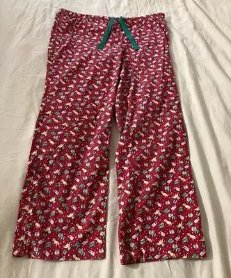 Vineyard Vines Christmas Tree Car Whale Dog Large Red Cotton PJs Lounge Pants • $18.95