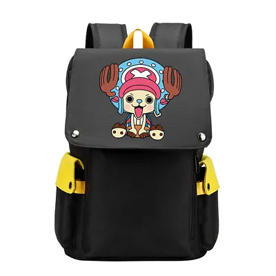 New Anime One Piece Backpack Cartoon Laptop Schoolbag Travel Shoulder Bags Black • $43.20
