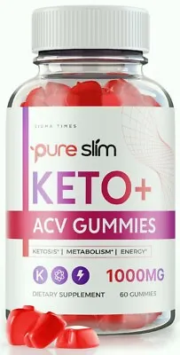 Pure Slim Keto + ACV Gummies For Advanced Weight Loss And Energy Levels 60ct • $19.95