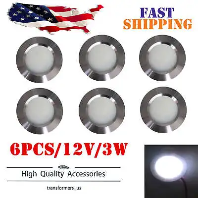 6Pcs 12 Volt 3w Interior RV Marine LED Recessed Ceiling Lights Cool White • $17.69