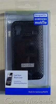 Designed For Samsung Galaxy Ace Black Vented Case Part.  SAMACECCBK - NEW • £3.99