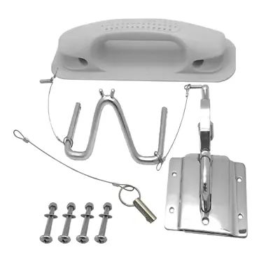 Boat 304 Stainless Steel Insta-lock Quick Davits Replacement Set With Handle Pad • $108.77