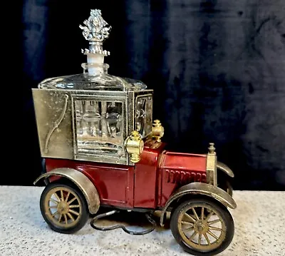 Vintage Unique Ford Model T 1918 Liquor Decanter Music Box Shot Glass Holder 9” • $42