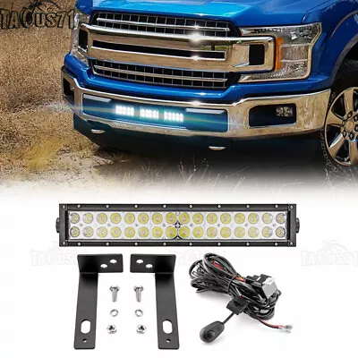 For 15-20 Ford F150 XLTLariatLimited Lower Grille Mount 18'' LED Light Bar Kit • $74.99