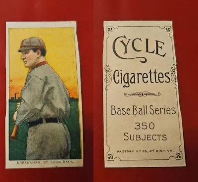 1909 T206 HOF Roger Bresnahan With Bat St. Louis Cardinals Trimmed **Cycle 350** • $199.99