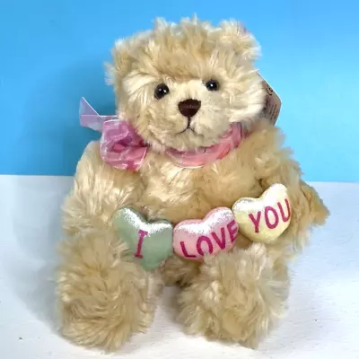 Vintage Gund I LOVE YOU Candy Hearts Teddy Bear Plush Stuffed Animal Toy 14097 • $17.95