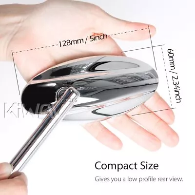 KiWAV Mirrors For BMW Motorcycle ULTRA Chrome Oval CNC Aluminum 10mm 1.5pitch ε • $65.33