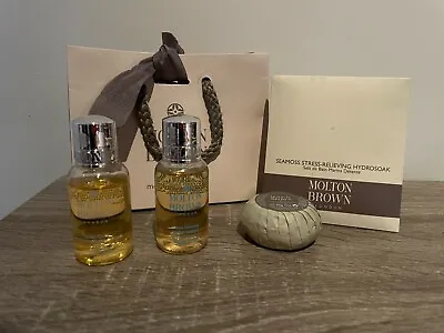 NIB Travel Size Molton Brown Gift Set Shampoo Body Wash Soap Bath Salt • $21.16