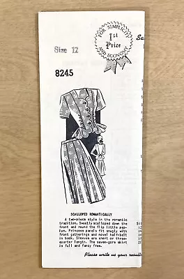 Vintage 1940s MAIL ORDER Scalloped Peplum TOP Dress SKIRT Suit Sewing Pattern • $12