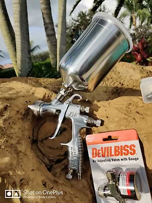 $199.95 • Buy DeVilbiss FLG-693 1.3, 1.4, 1.8  Paint Spray Gravity HVLP  Spray Gun