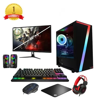 Full Set Up Gaming PC Bundle Core I5 16GB 1TB+512GB SSD 4GB GT 1050 WIN 11 Pro • £377.50