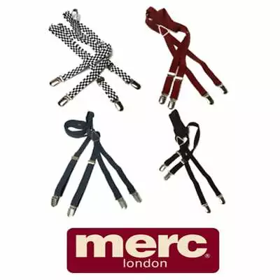£16.99 • Buy Merc London Mens New 1/2 14mm Thin Mens Punk Mod Vintage Braces