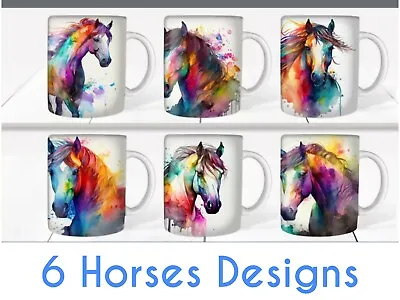 Lovely Rainbow Horse Mug Office Coffee/Tea Mugs 11Oz Perfect Gift Horse Lovers • £5.99