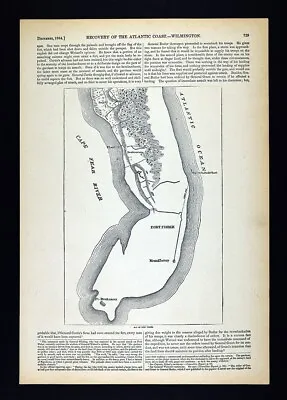 Harper's Civil War Print Fort Fischer & Buchanan Cape Fear River North Carolina • $9.99