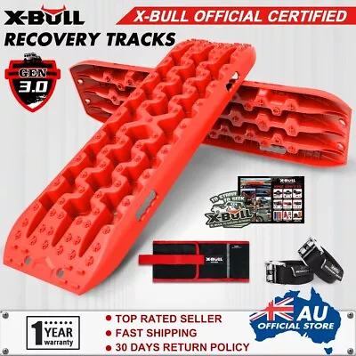 X-BULL Recovery Tracks Boards 10T Sand Mud Snow Tracks 4WD 4x4 Vehicle 1Pair Red • $94.90