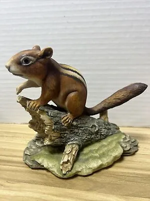 $14.99 • Buy Chipmunk Figurine Andrea By Sadek Woods Log Woodland Animal Nature Made In Japan