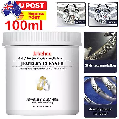 100ml Jewelry Cleaner Liquid Silver Gold Jewelry Care Cleaning Solution Rings • $12.99