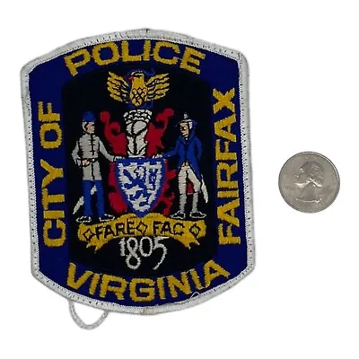 Vintage Fairfax County VA Police Patch Cheesecloth Back • $9.95