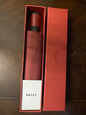 Bally Burgundy Red Automatic 38  Travel Umbrella • $47.99
