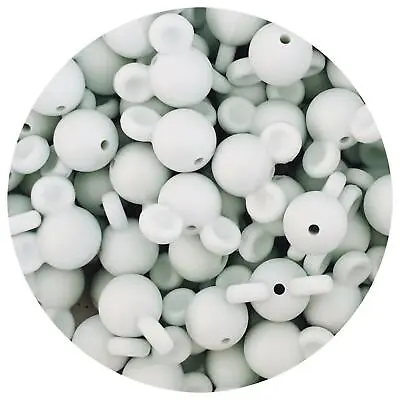 10x SEABREEZE Silicone MOUSE HEAD Beads Pack Keyring Lanyard DIY Mickey Green • $4.60