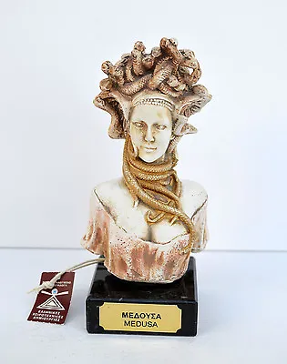Medusa Ancient Greek Snake Headed Monster Sculpture Bust Artifact • $44.90