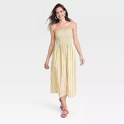 Women's Strapless Smocked Tube Sundress - A New Day • $11.99