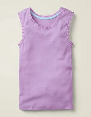 £5.99 • Buy MINI BODEN GIRLS SOFT RIBBED COTTON FRILL VEST TOP NEW (ref 348-55 / 661)